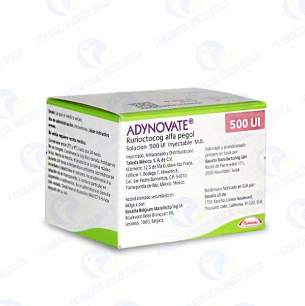 Foto del medicamento Adynovate 500 ui solucion inyectable o Rurioctocog Alfa Pegol en venta