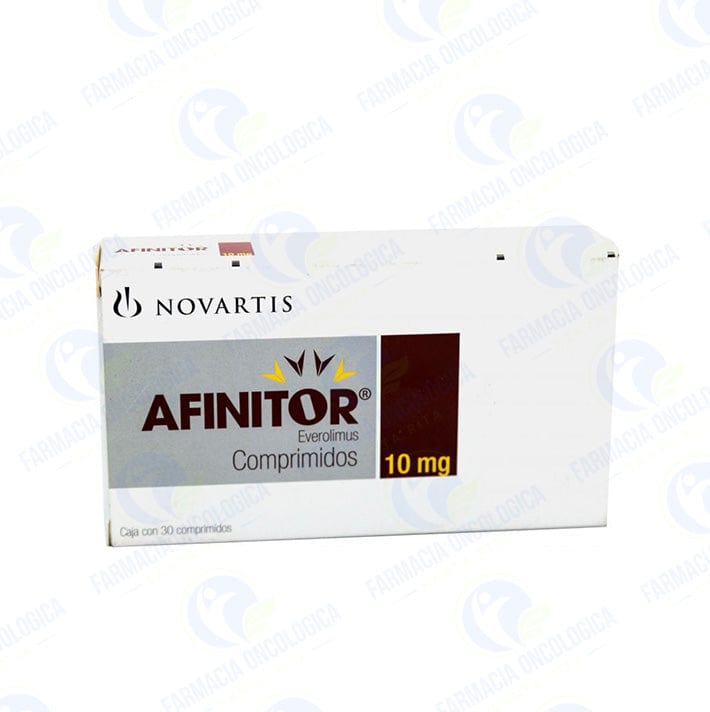 Foto del medicamento Afinitor 10 mg con 30 tabletas o Everolimus 10 mg con 30 tabletas en venta