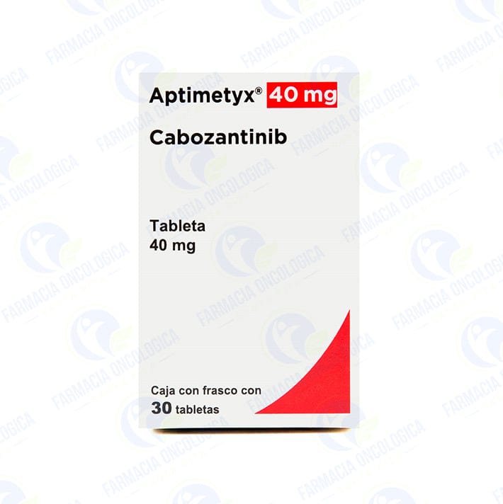 Foto del medicamento Aptimetyx 40 mg con 30 tabletas o Cabozantinib 40 mg con 30 tabletas en venta