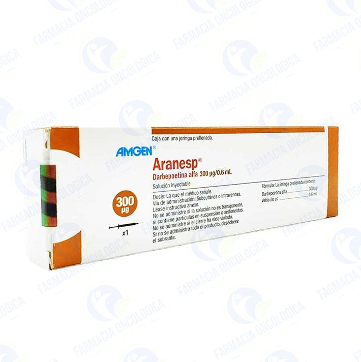 Foto del medicamento Aranesp 300 mcg solucion inyectable o Darbepoetina Alfa 300 mcg sol iny en venta