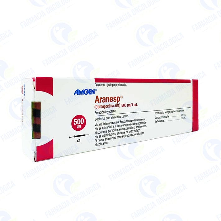 Foto del medicamento Aranesp 500 mcg solucion inyectable o Darbepoetina Alfa 500 mcg sol iny en venta