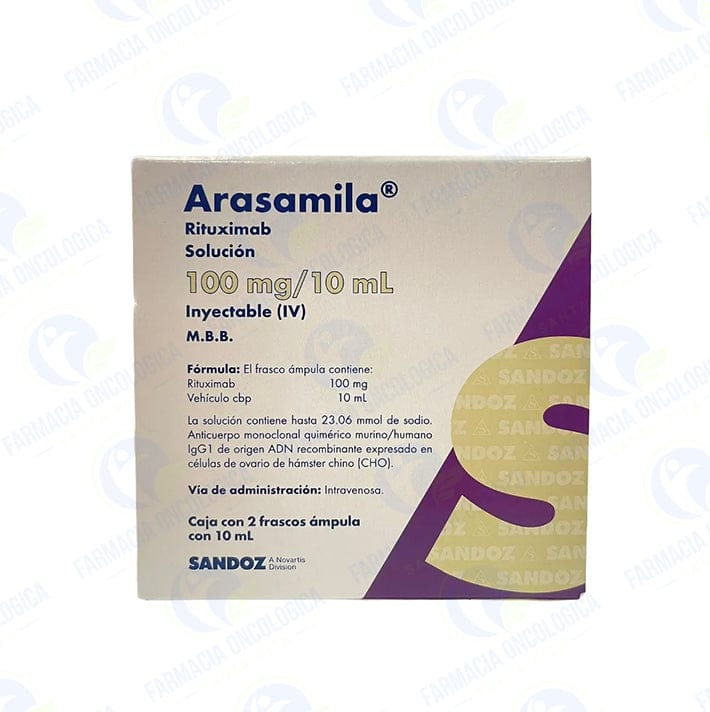 Foto del medicamento Arasamila 100 mg solucion  inyectable o Rituximab 100 mg sol inyectable en venta