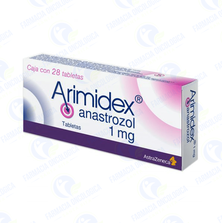 Foto del medicamento Arimidex 1 mg con 28 tabletas o Anastrozol 1 mg con 28 tabletas en venta