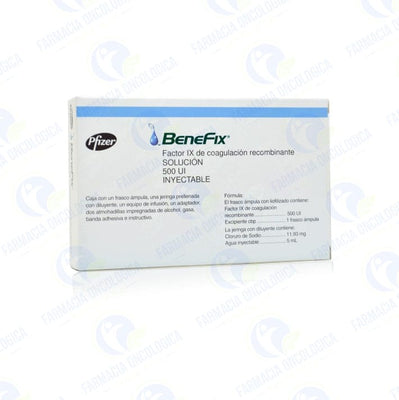 Benefix 500 Ui inyectable - Factor lX de coagulacion recombinante