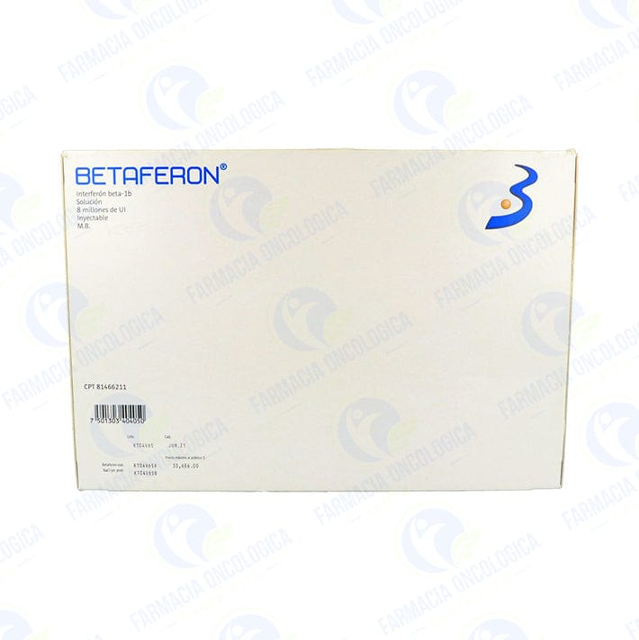Foto del medicamento Betaferon 8,000,000 ui solucion inyectable o Interferon beta 1B en venta
