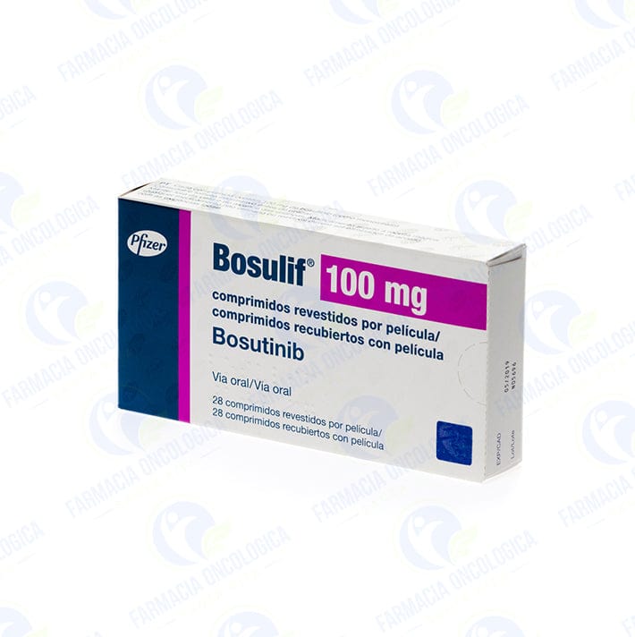 Foto del medicamento Bosulif 100 mg con 28 tabletas o Bosutinib 100 mg con 28 tabletas en venta