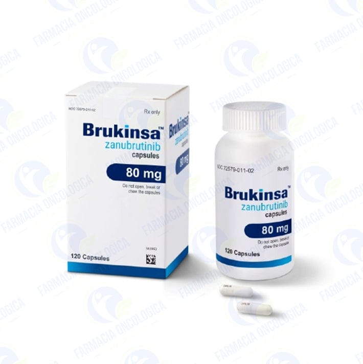 Foto del medicamento Brukinsa 80 mg con 120 capsulas o Zanubrutinib 80 mg con 120 capsulas en venta