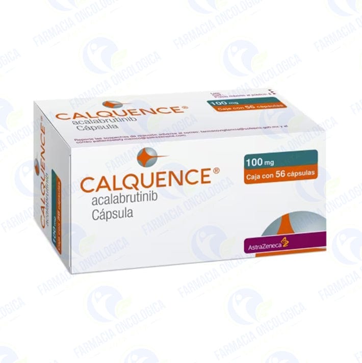 Foto del medicamento Calquence 100 mg con 56 capsulas o Acalabrutinib 100 mg con 56 capsulas en venta