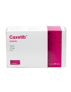Foto del medicamento Caxetib 5 mg con 60 tabletas o Axitinib 5 mg con 60 tabletas en venta