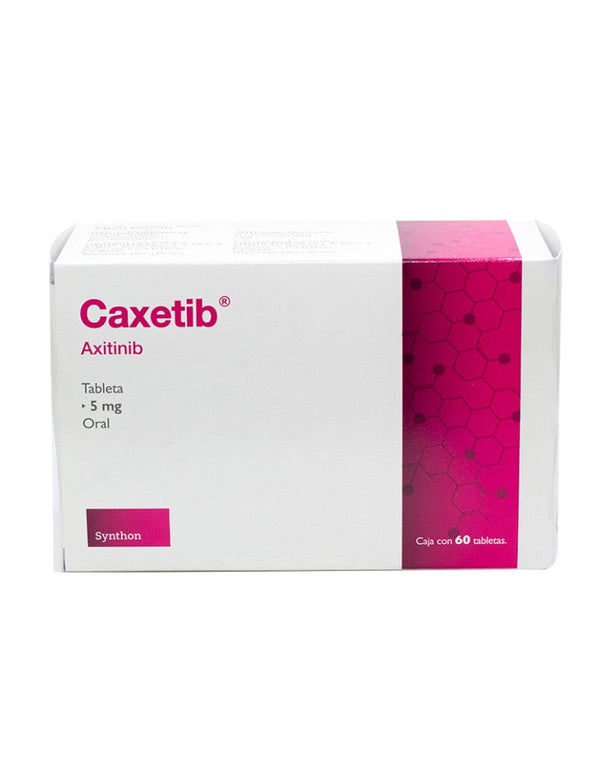 Foto del medicamento Caxetib 5 mg con 60 tabletas o Axitinib 5 mg con 60 tabletas en venta
