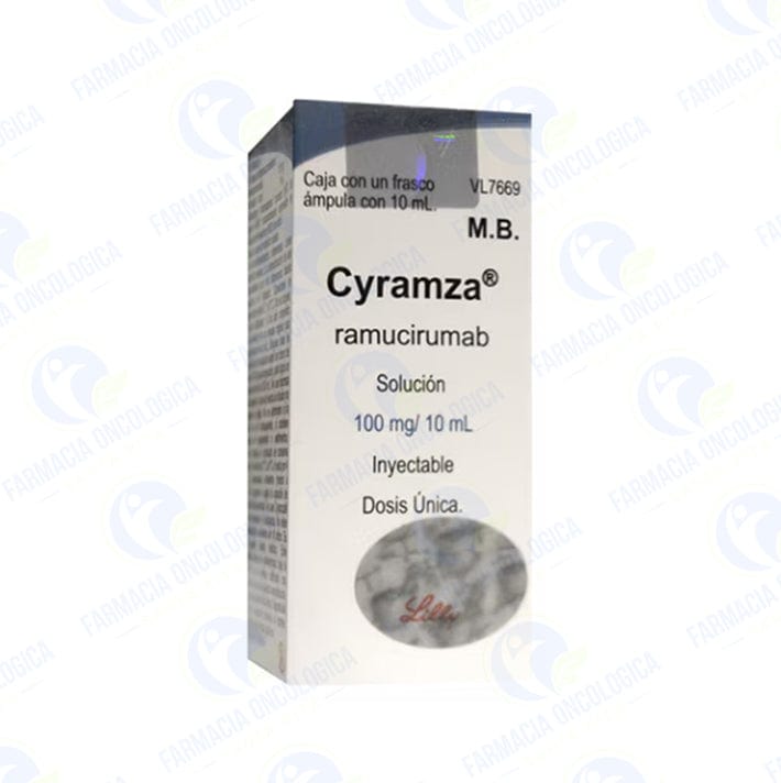 Foto del medicamento Cyramza 100 mg solucion inyectable o Ramucirumab 100 mg solucion iny en venta