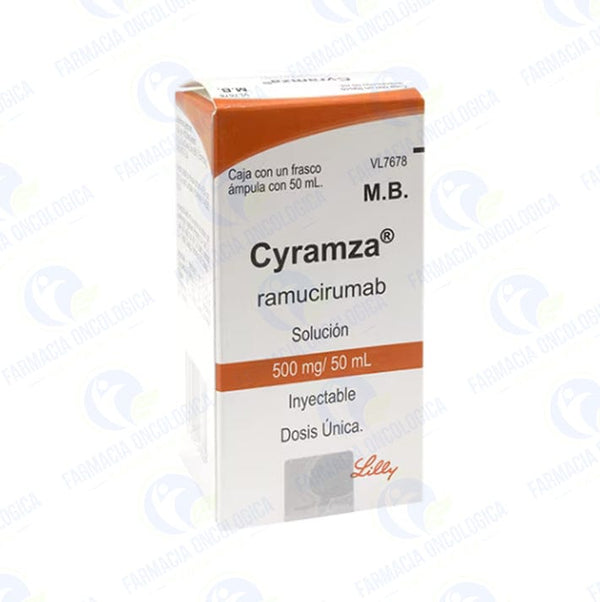 Foto del medicamento Cyramza 500 mg solucion inyectable o Ramucirumab 500 mg solucion iny en venta