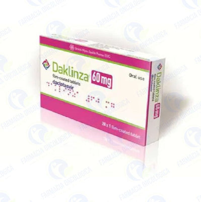 Foto del medicamento Daklinza 60 mg con 28 tabletas o Daclatasvir 60 mg con 28 tabletas en venta