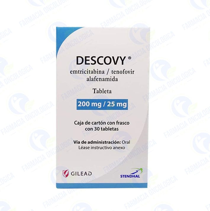 Foto del medicamento Descovy con 30 tabletas o Emtricitabina 200 mg / Tenofovir 25 mg en venta