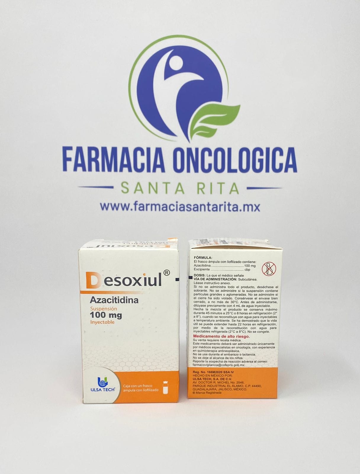 Foto del medicamento Desoxiul 100 mg suspension inyectable o Azacitidina 100 mg suspension en venta