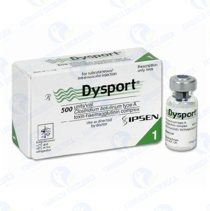 Foto del medicamento Dysport 500 ui solucion inyectable o Toxina BotuliÂ­nica Tipo A 500 ui en venta