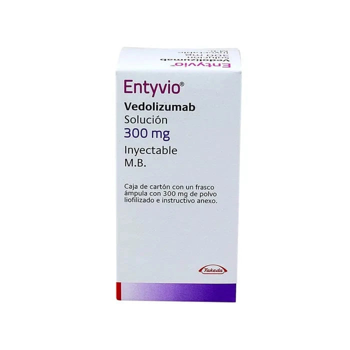 Foto del medicamento Entyvio 300 mg inyectable o Vedolizumab 300 mg inyectable en venta