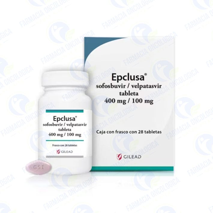 Foto del medicamento Epclusa 400 mg con 28 tabletas o Sofosbuvir 400mg / Velpatasvir 100mg en venta