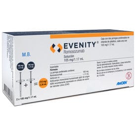 Foto del medicamento Evenity 105 mg con 2 jeringas prellenadas o Romosozumab 105 mg en venta