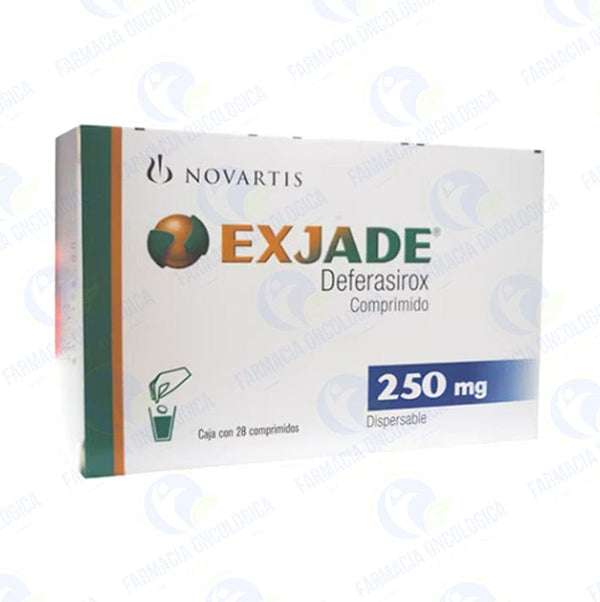 Foto del medicamento Exjade 250 mg con 28 comprimidos o Deferasirox 250 mg con 28 comp en venta