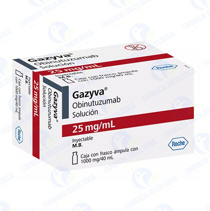 Foto del medicamento Gazyva 1,000 mg /40 mL solucion inyectable o Obinutuzumab en venta