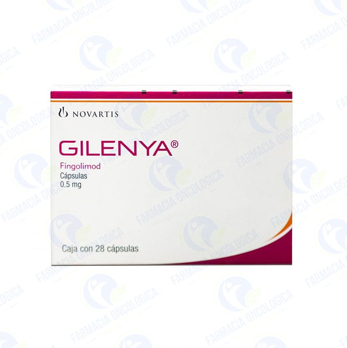 Foto del medicamento Gilenya 0.5 mg con 28 capsulas o Fingolimod 0.5 mg con 28 capsulas en venta