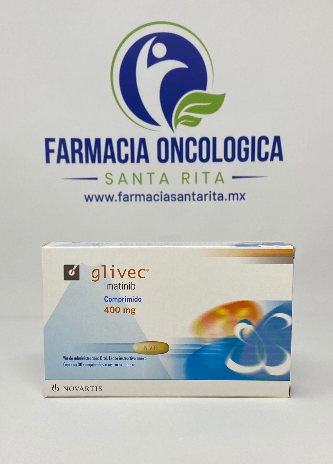 Foto del medicamento Glivec 400 mg con 30 comprimidos o Imatinib 400 mg con 30 comprimidos en venta