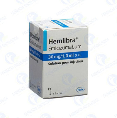 Foto del medicamento Hemlibra 30 mg inyectable o Emicizumab 30 mg inyectable en venta