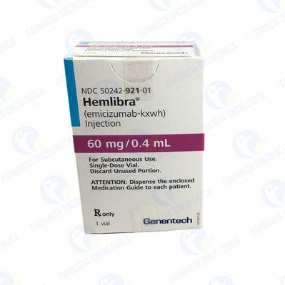 Foto del medicamento Hemlibra 60mg inyectable o Emicizumab 60mg inyectable en venta