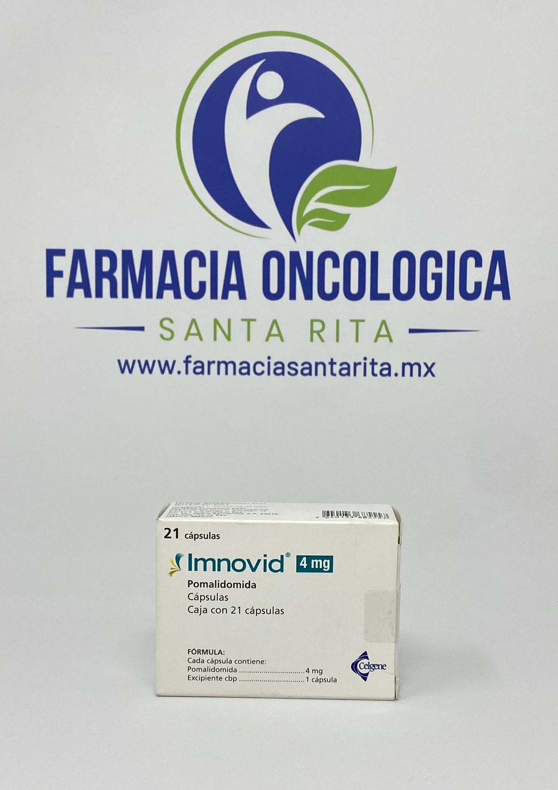 Foto del medicamento Imnovid 4mg con 21 capsulas o Pomalidomida 4mg con 21 capsulas en venta