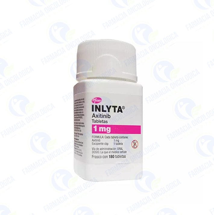 Foto del medicamento Inlyta 1 mg con 180 tabletas o Axitinib 1 mg con 180 tabletas en venta
