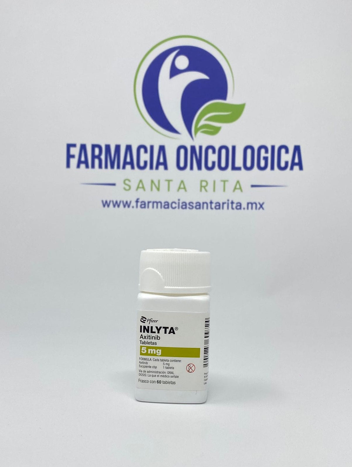 Foto del medicamento Inlyta 5 mg con 60 tabletas o Axitinib 5 mg con 60 tabletas en venta