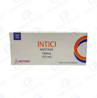 Foto del medicamento Intici 100 mg con 60 tabletas o Imatinib 100 mg con 60 tabletas en venta