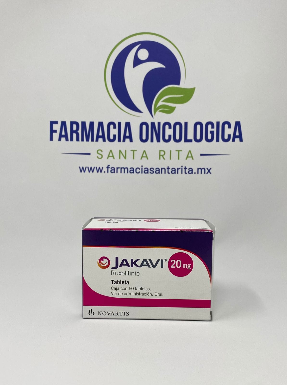 Foto del medicamento Jakavi 20 mg con 60 tabletas o Ruxolitinib 20 mg con 60 tabletas en venta