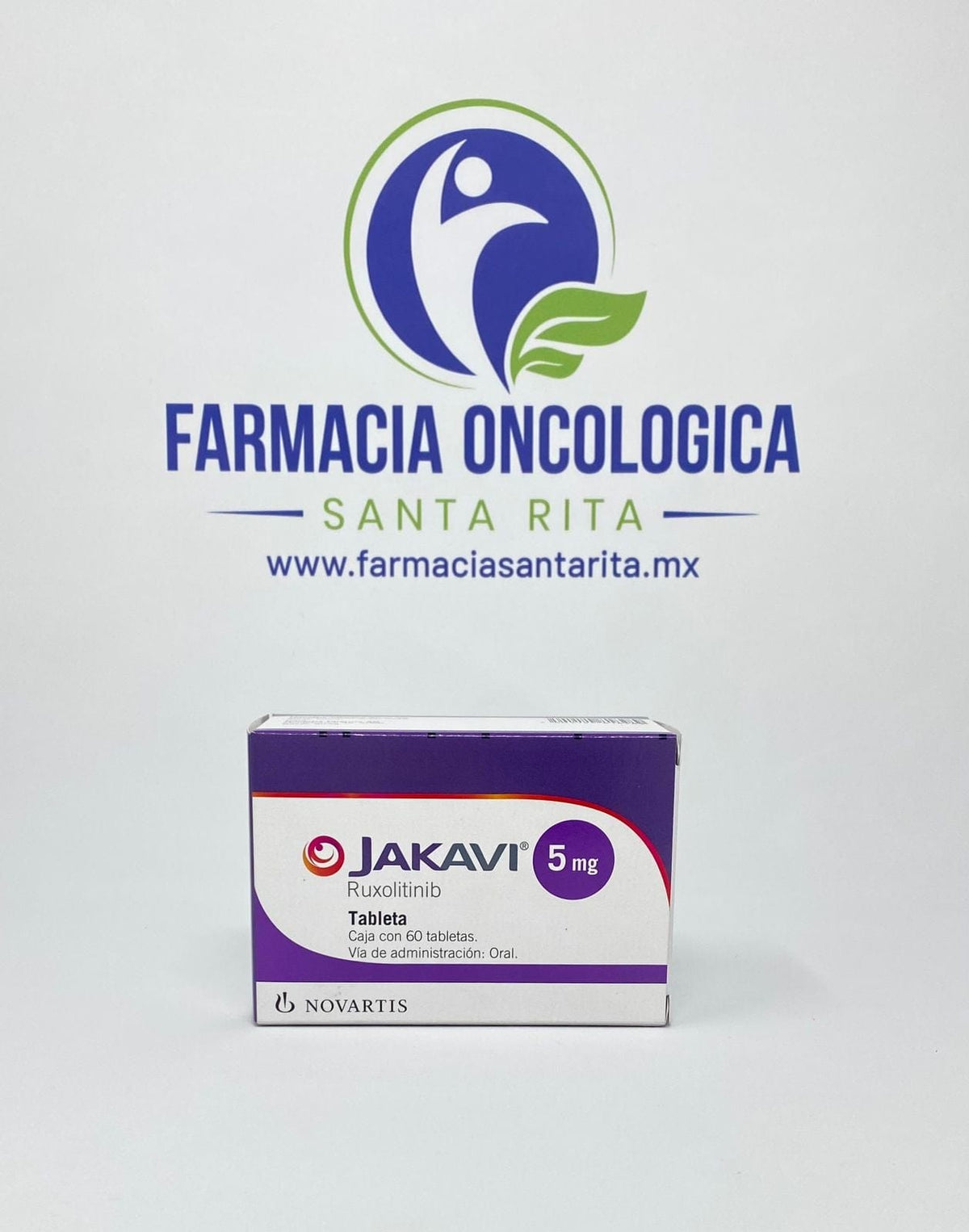Foto del medicamento Jakavi 5 mg con 60 tabletas o Ruxolitinib 5 mg con 60 tabletas en venta