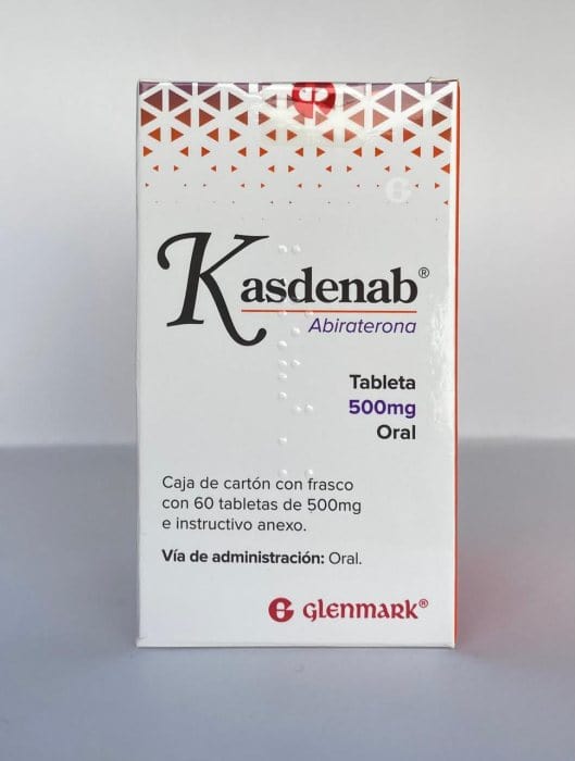 Foto del medicamento Kasdenab 500 mg con 60 tabletas o Abiraterona 500mg con 60 tabletas en venta