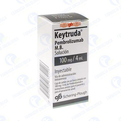 Foto del medicamento Keytruda 100 mg solucion inyectable o Pembrolizumab 100 mg solucion inyectable en venta