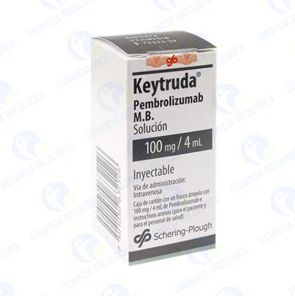Foto del medicamento Keytruda 100 mg solucion inyectable o Pembrolizumab 100 mg solucion inyectable en venta