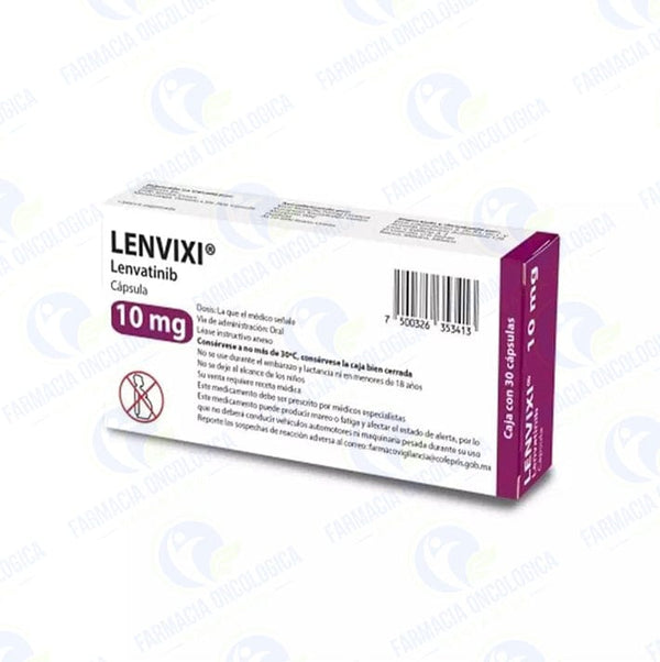 Foto del medicamento Lenvixi 10 mg con 30 capsulas o Lenvatinib 10 mg con 30 capsulas en venta
