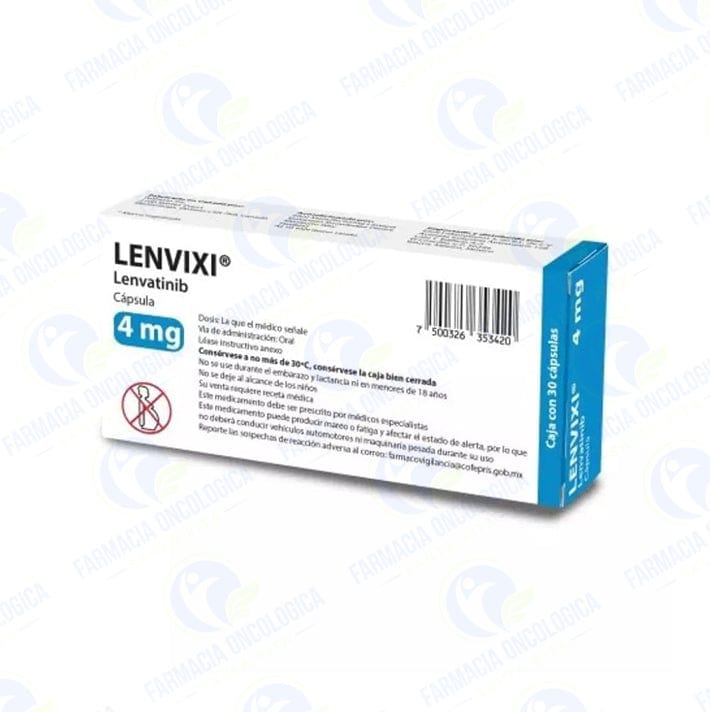 Foto del medicamento Lenvixi 4mg con 30 capsulas o Lenvatinib 4mg con 30 capsulas en venta