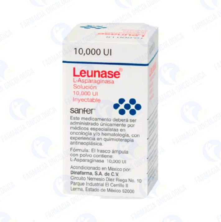 Foto del medicamento Leunase 10,000 ui solucion inyectable o L-Asparaginasa 10,000 ui en venta