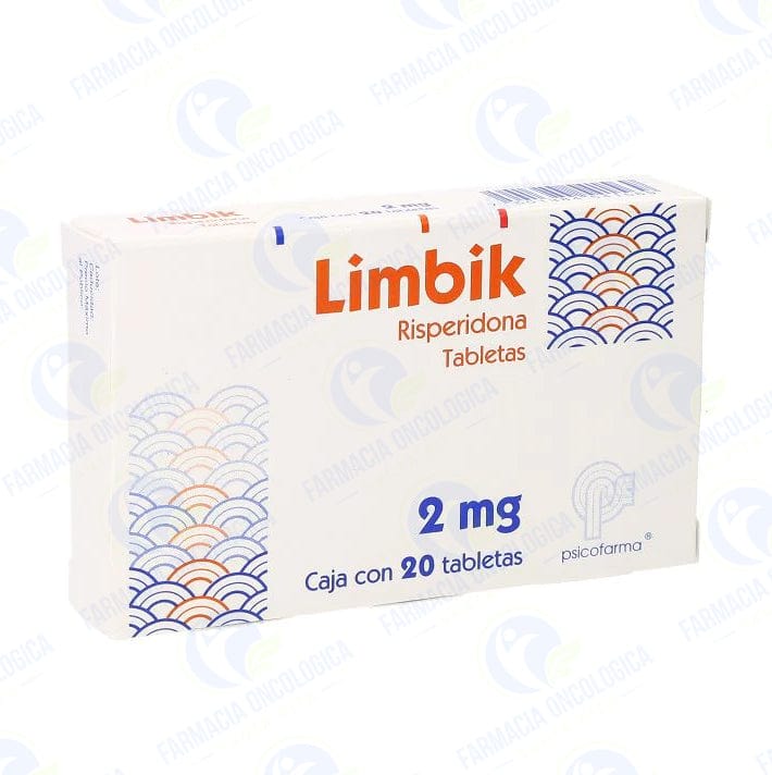 Foto del medicamento Limbik 2 mg con 20 tabletas o Risperidona en venta