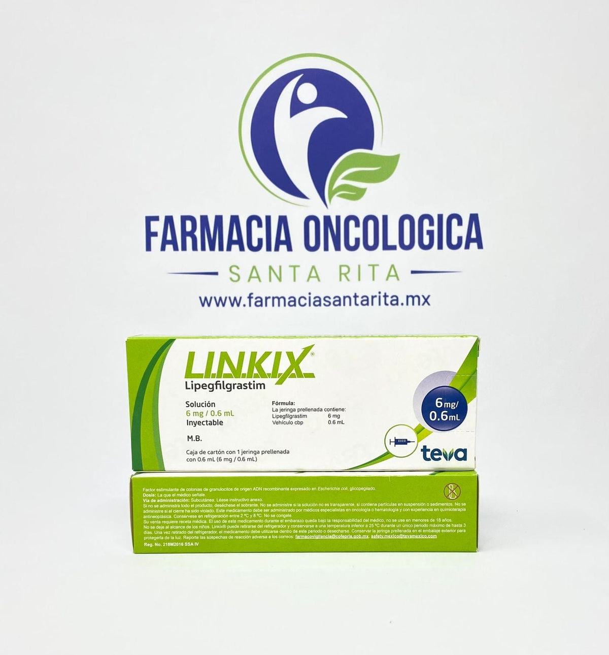 Foto del medicamento Linkix 6 mg inyectable o Lipegfilgrastim 6 mg inyectable en venta