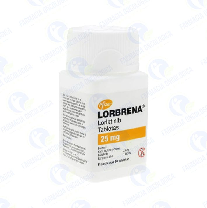 Foto del medicamento Lorbrena 25 mg con 30 tabletas o Lorlatinib 25 mg con 30 tabletas en venta