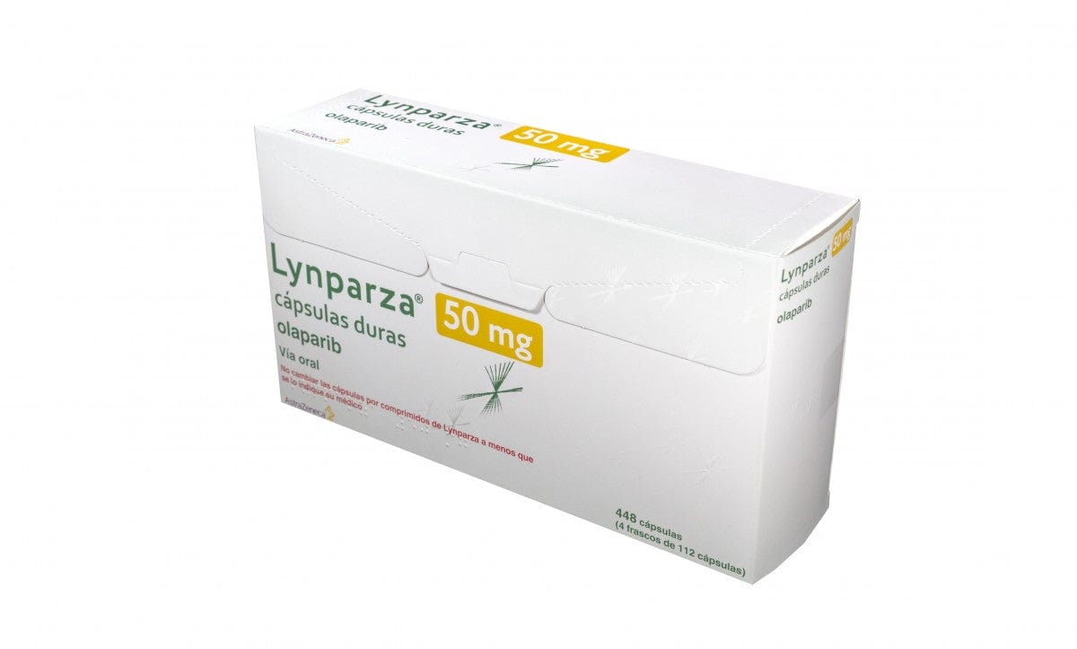 Foto del medicamento Lynparza 50 mg con 448 capsulas o Olaparib 50 mg con 448 capsulas en venta