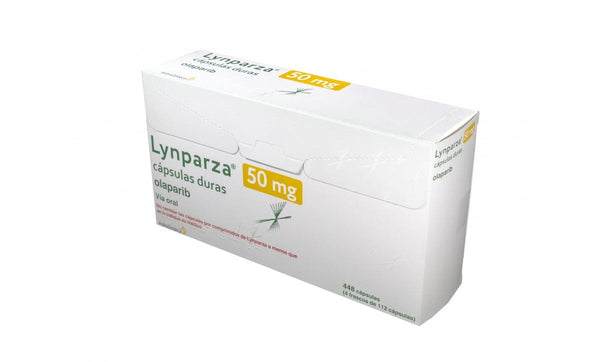 Foto del medicamento Lynparza 50 mg con 448 capsulas o Olaparib 50 mg con 448 capsulas en venta
