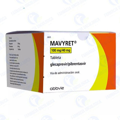 Foto del medicamento Mavyret con 84 tabletas o Glecaprevir 100mg / Pibrentasvir 40mg en venta