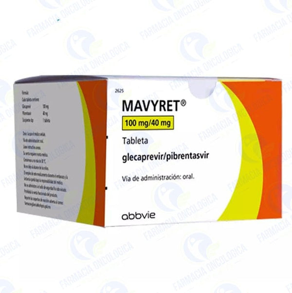Foto del medicamento Mavyret con 84 tabletas o Glecaprevir 100mg / Pibrentasvir 40mg en venta
