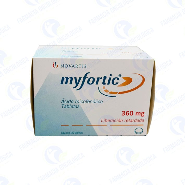 Foto del medicamento Myfortic 360 mg con 120 tabletas o Acido Micofenolico 360 mg 120 tab en venta
