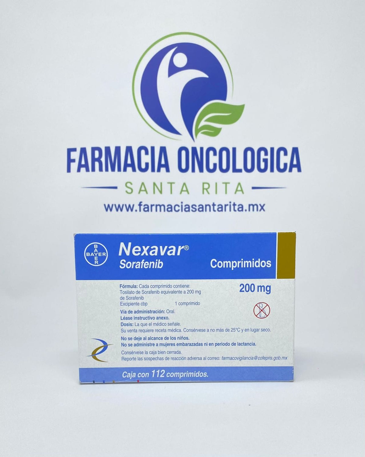 Foto del medicamento Nexavar 200 mg con 112 comprimidos o Sorafenib 200 mg con 112 en venta